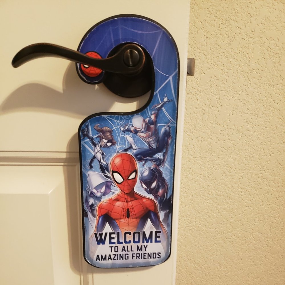 Spiderman Bedroom  Wooden Hanger Door Sign